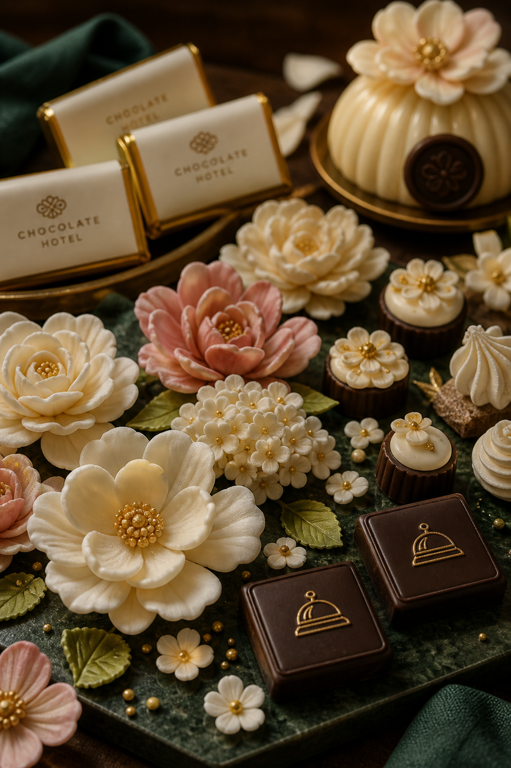 Decoraciones de azúcar y productos hoteleros